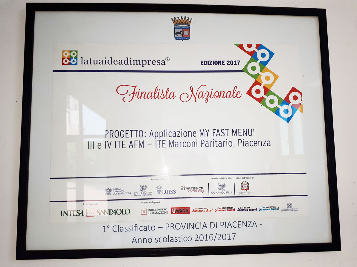 Progetto: applicazione My Fast Menù